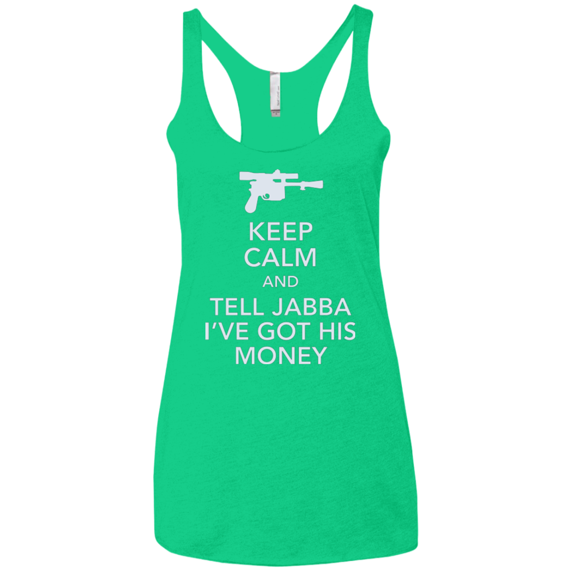 Tell Jabba (2) Women's Triblend Racerback Tank