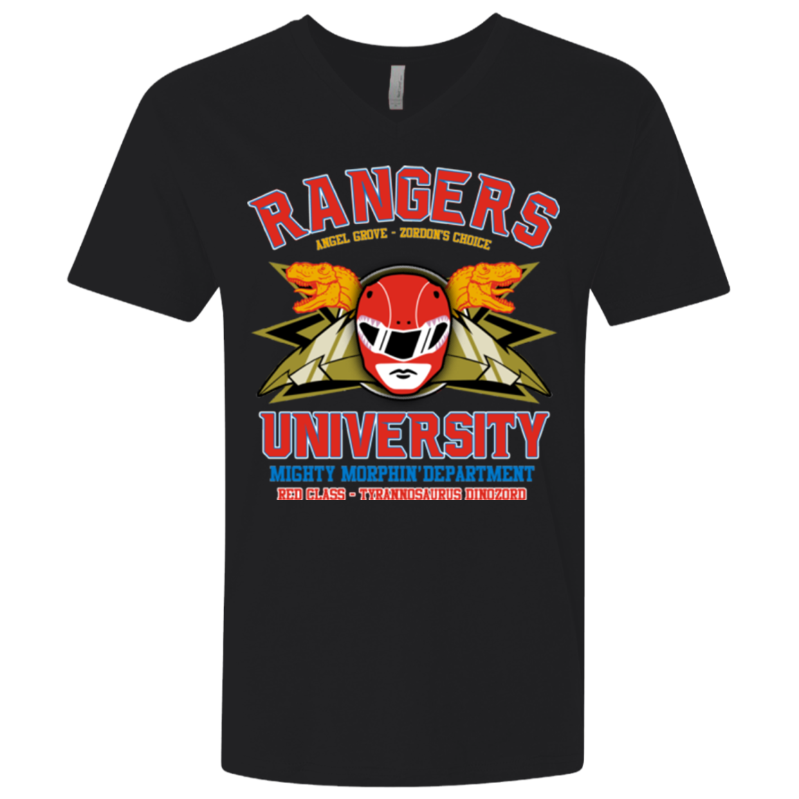 Rangers U - Red Ranger Men's Premium V-Neck