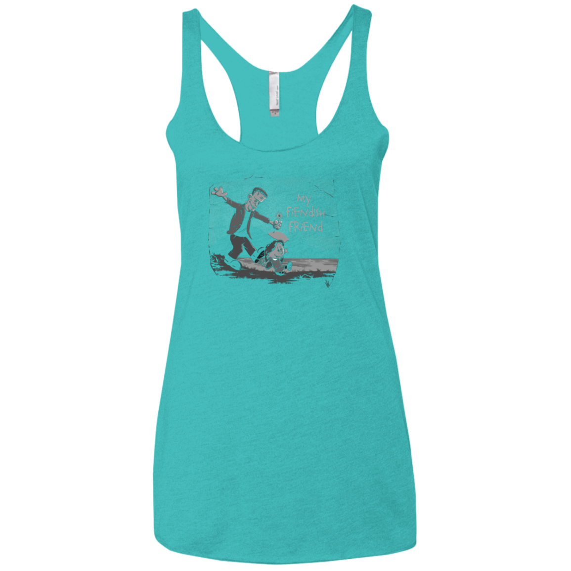 My Fiendish Friend Women's Triblend Racerback Tank