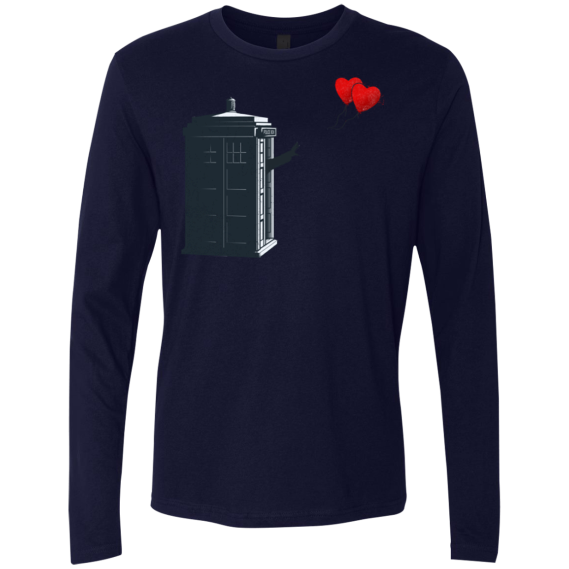 Dr Banksy Heart Balloon Men's Premium Long Sleeve