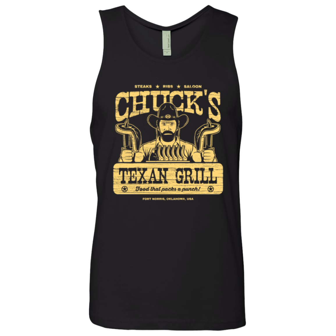 Chucks Texan Grill Men's Premium Tank Top