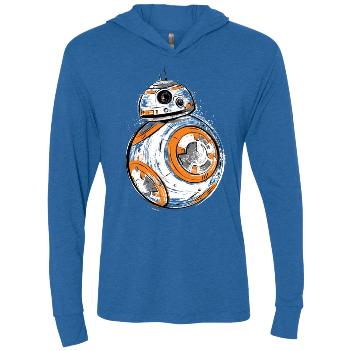 Astromech Droid Triblend Long Sleeve Hoodie Tee