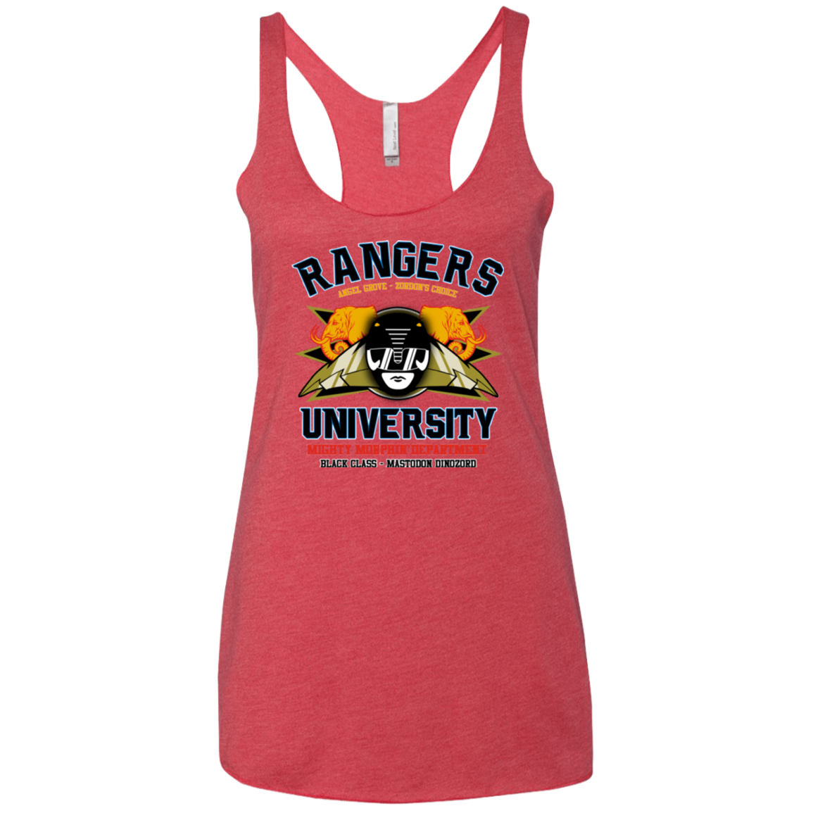 Rangers U Black Ranger Women's Triblend Racerback Tank