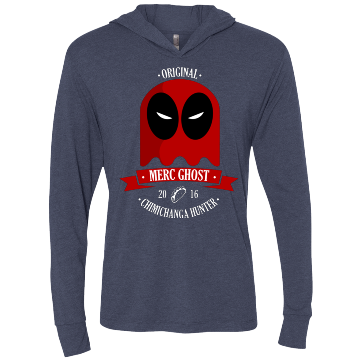 Merc Ghost Full Triblend Long Sleeve Hoodie Tee