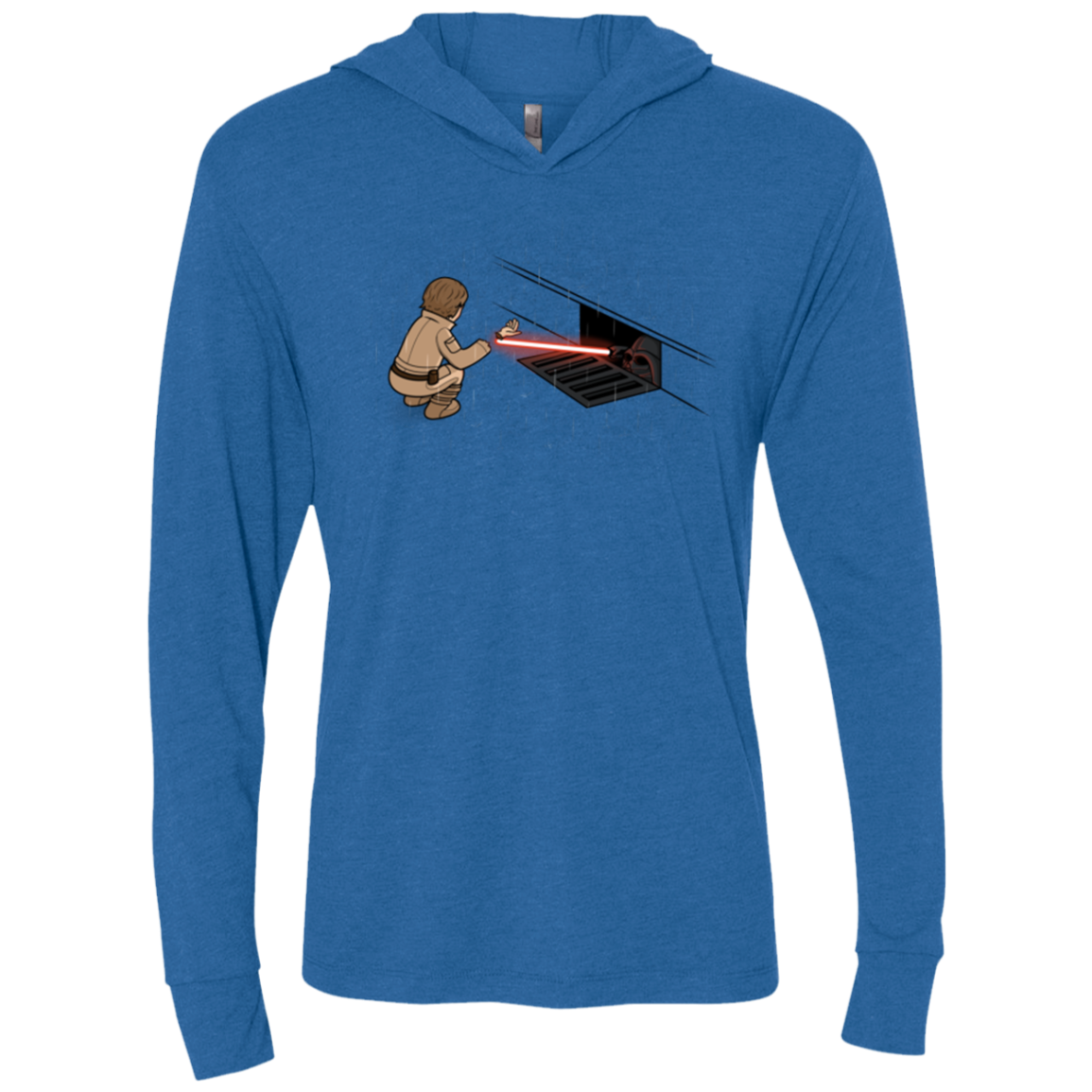 The Dark Sewer Triblend Long Sleeve Hoodie Tee