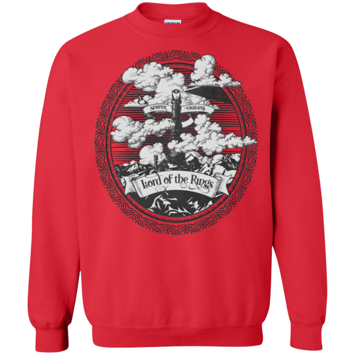 Vintage Mordor Tower Crewneck Sweatshirt