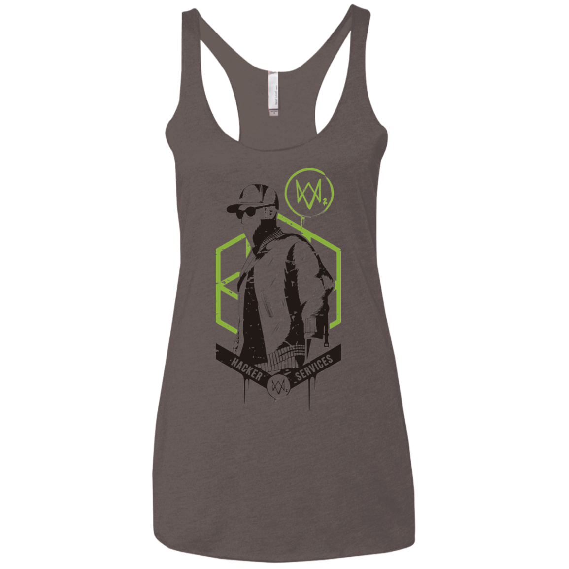 Watch Dogs 2 Hacker Services Women's Triblend Racerback Tank