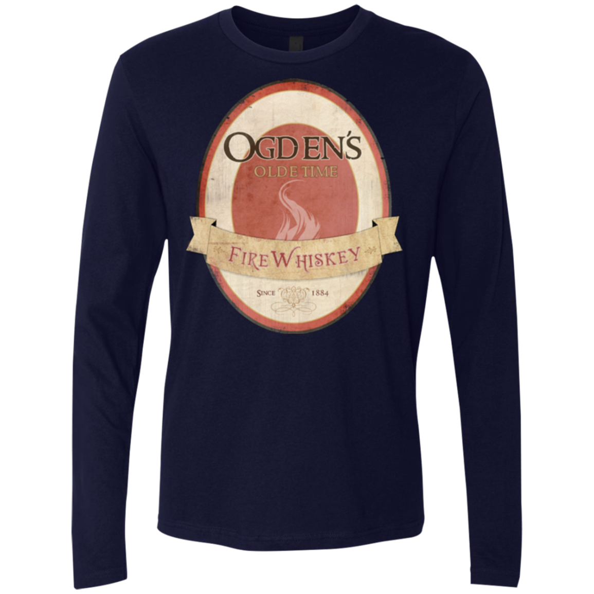 Ogdens Fire Whiskey Men's Premium Long Sleeve