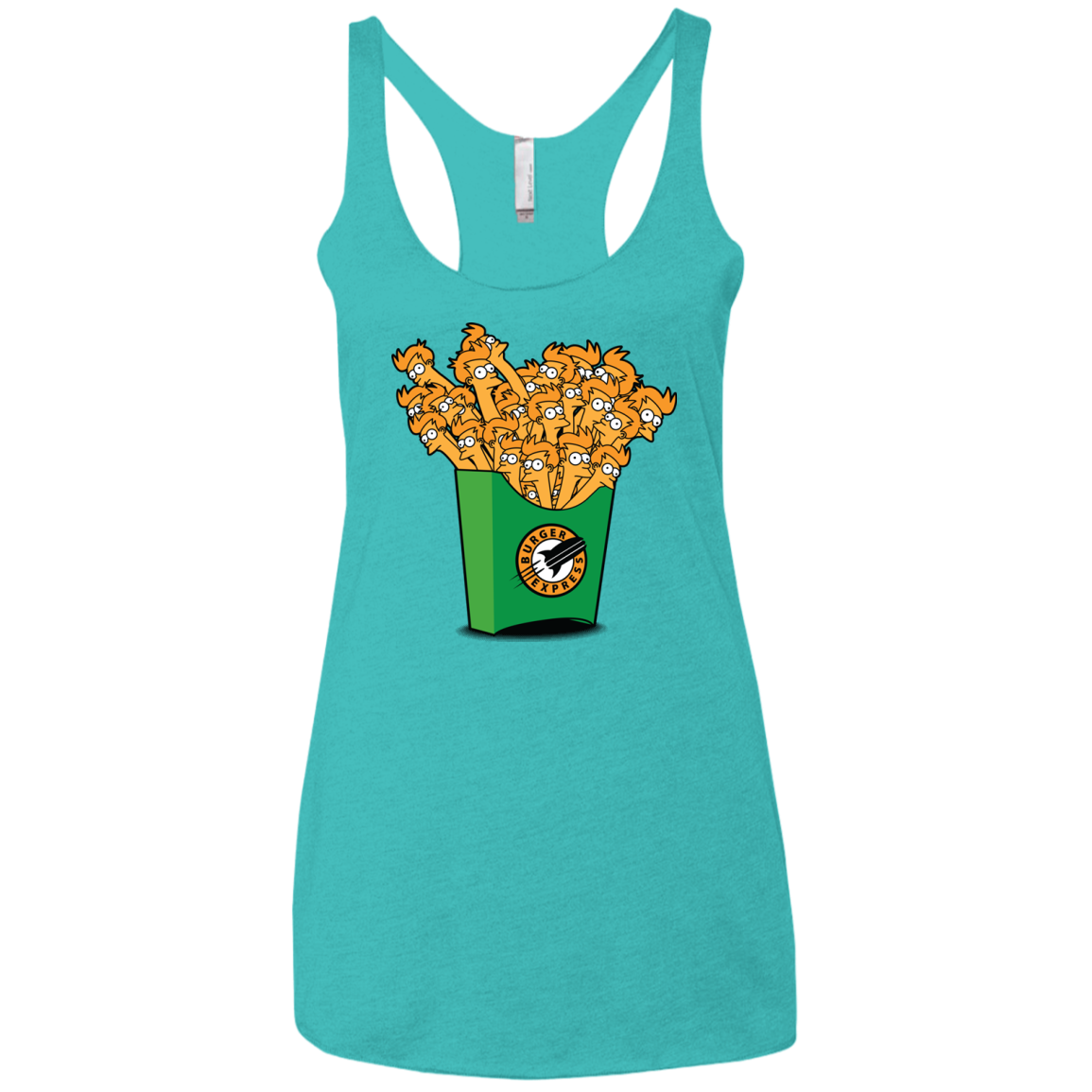 Box of Fries Women's Triblend Racerback Tank