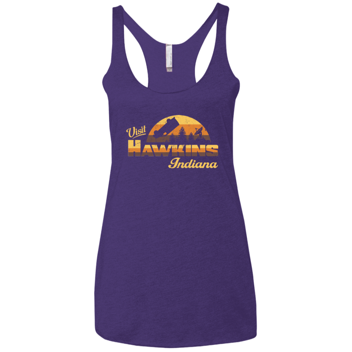 Visit Hawkins Women's Triblend Racerback Tank