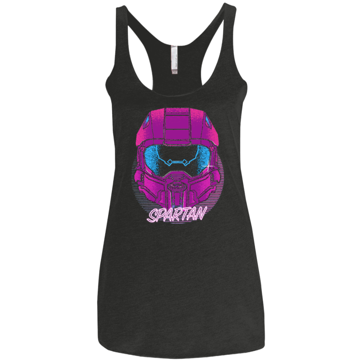 Spartan Helmet 80's Women's Triblend Racerback Tank