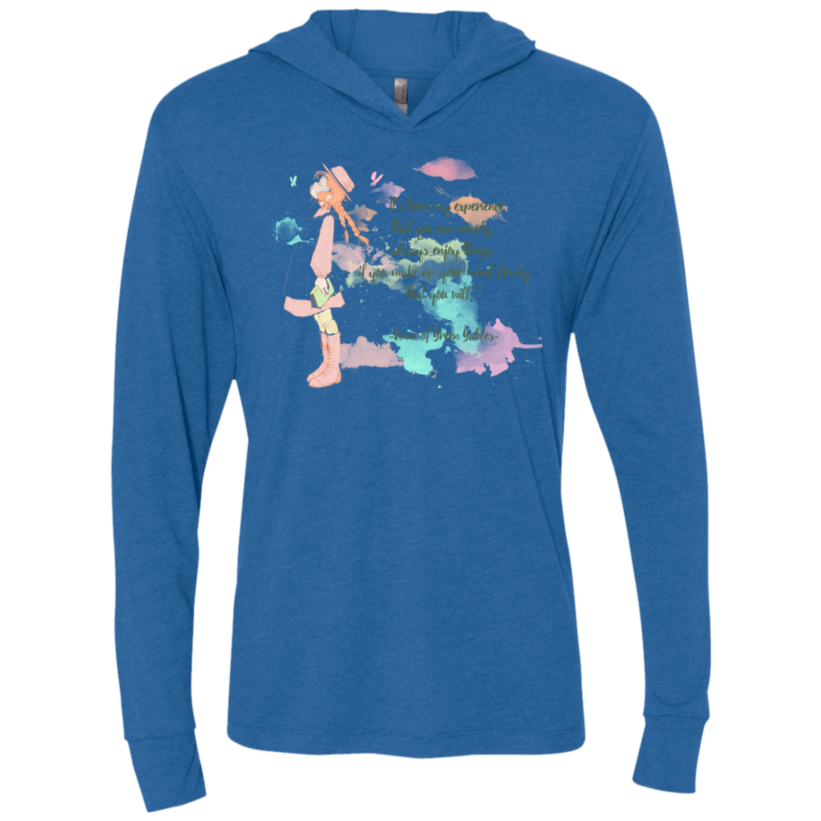 Anne of Green Gables Triblend Long Sleeve Hoodie Tee