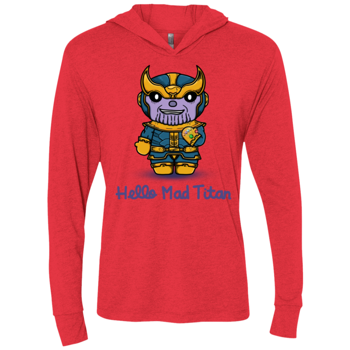 Hello Mad Titan Triblend Long Sleeve Hoodie Tee