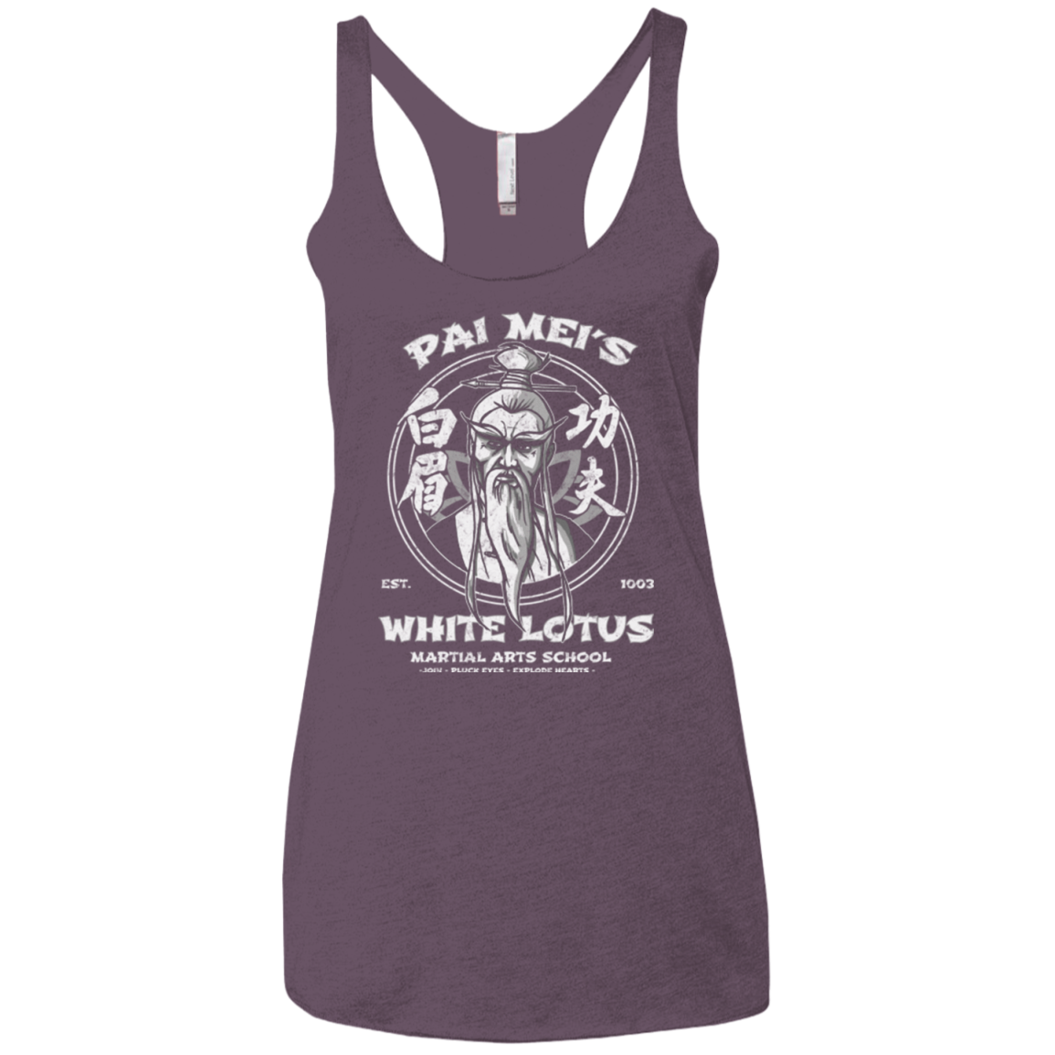 White Lotus Women's Triblend Racerback Tank
