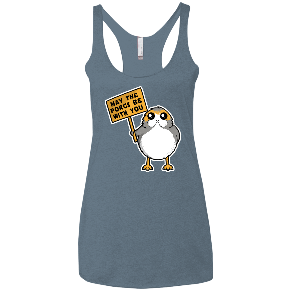 May The Porgs Be With You Women's Triblend Racerback Tank