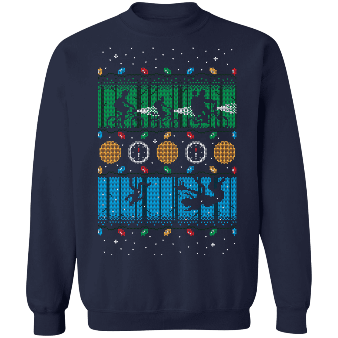 Upside Down Christmas G180 Gildan Crewneck Pullover Sweatshirt 8 oz.