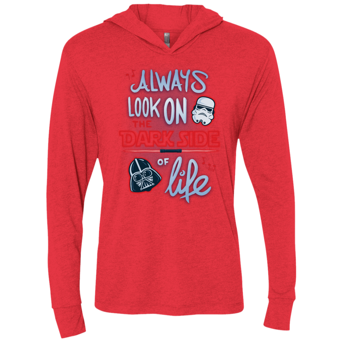 Dark Side of Life Triblend Long Sleeve Hoodie Tee