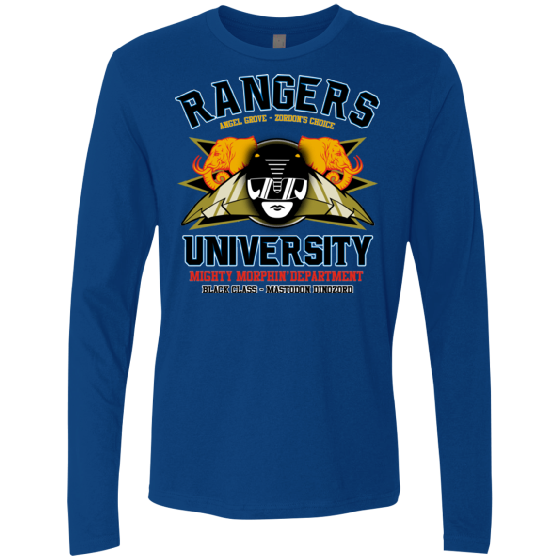 Rangers U Black Ranger Men's Premium Long Sleeve