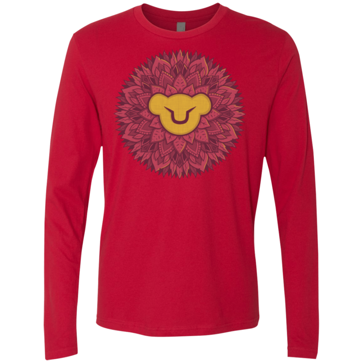 Leaf Mane Mandala Men's Premium Long Sleeve