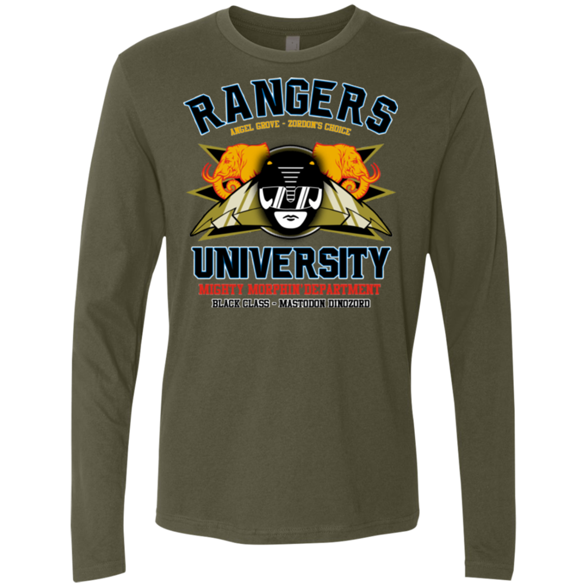 Rangers U Black Ranger Men's Premium Long Sleeve