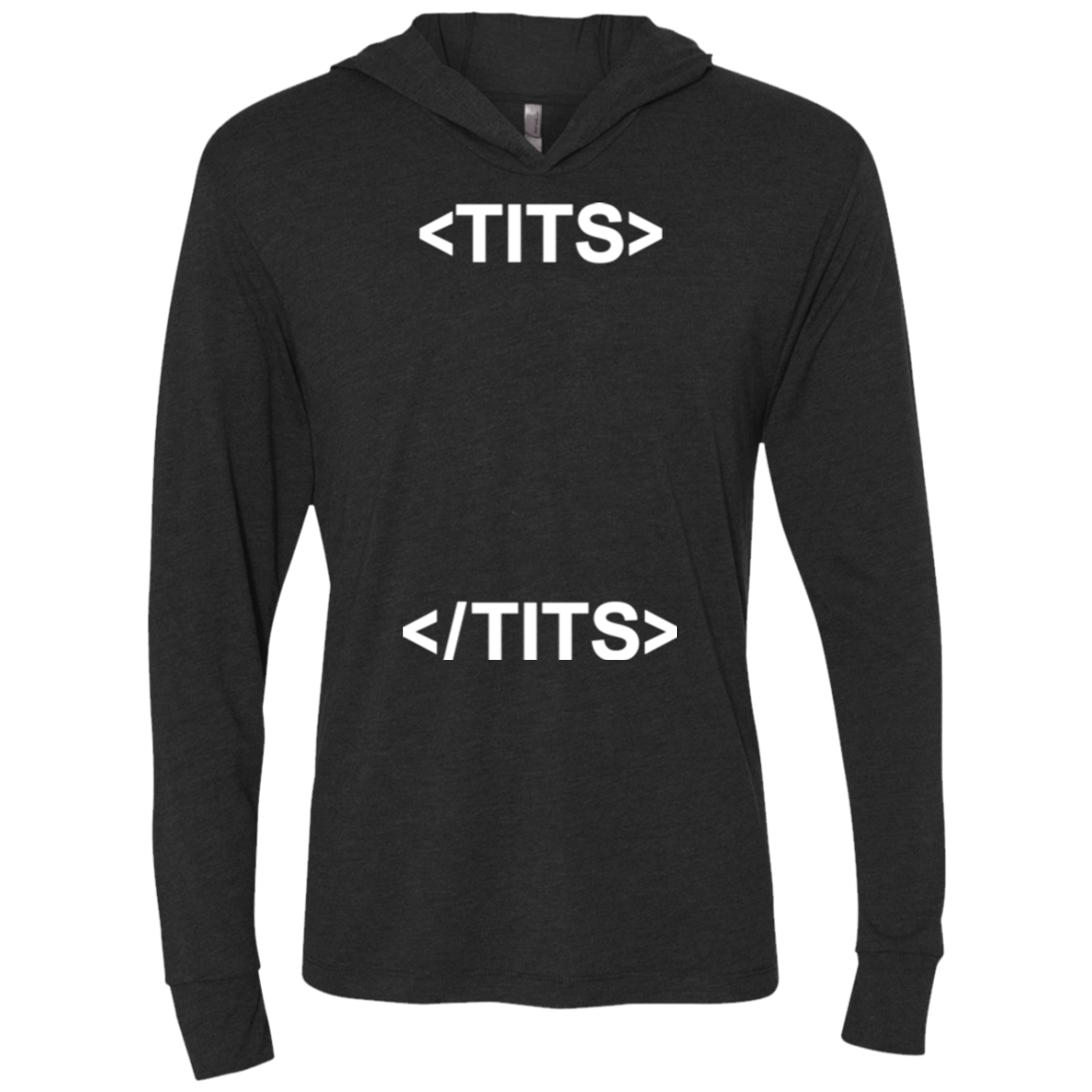 Tits Triblend Long Sleeve Hoodie Tee