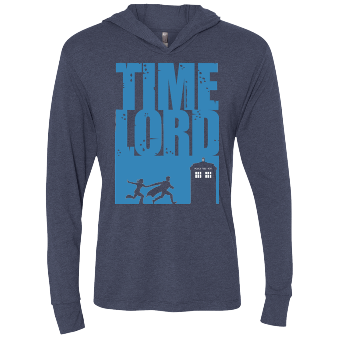 Time Lord Allons-y! Triblend Long Sleeve Hoodie Tee