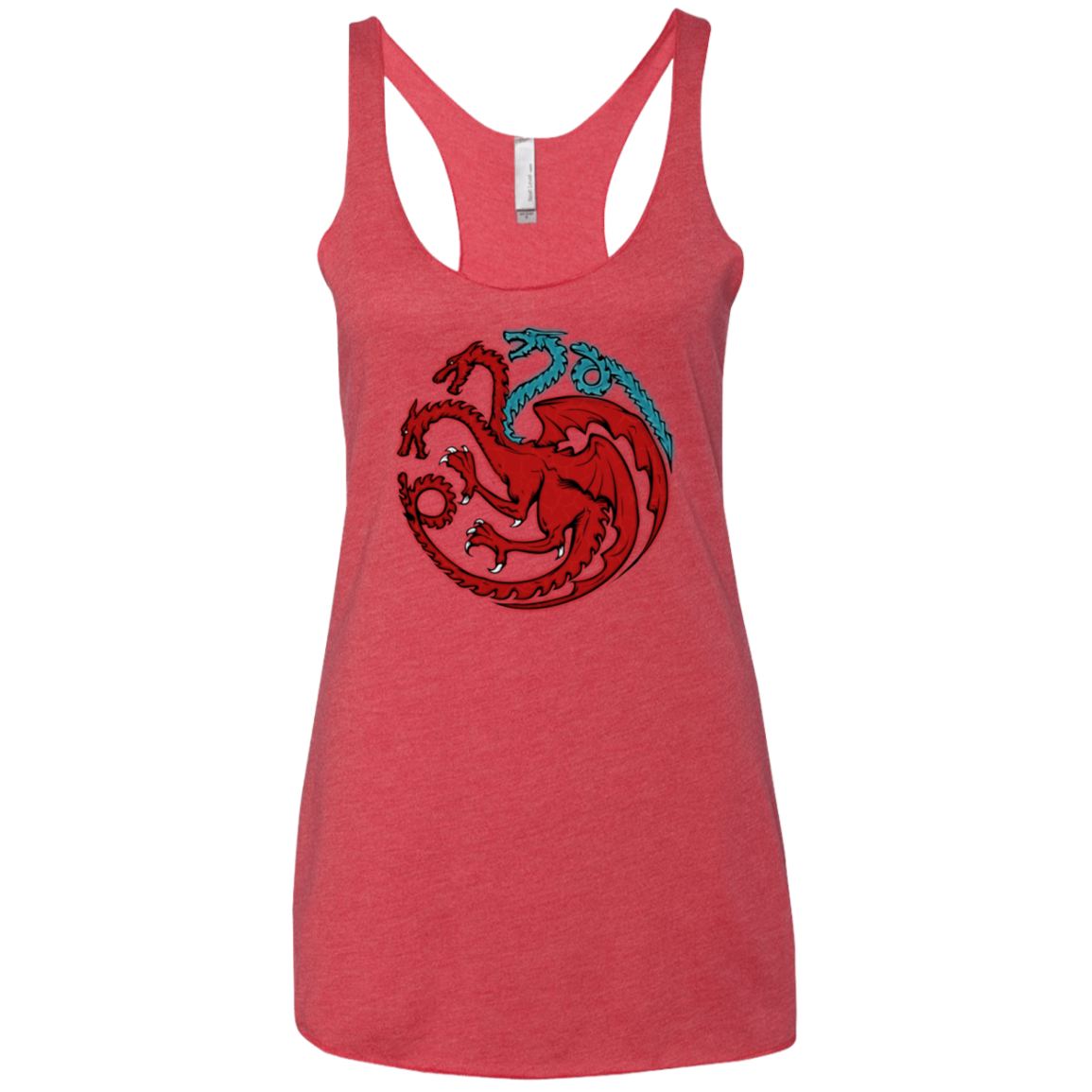 Trinity of fire and ice V2 Women's Triblend Racerback Tank