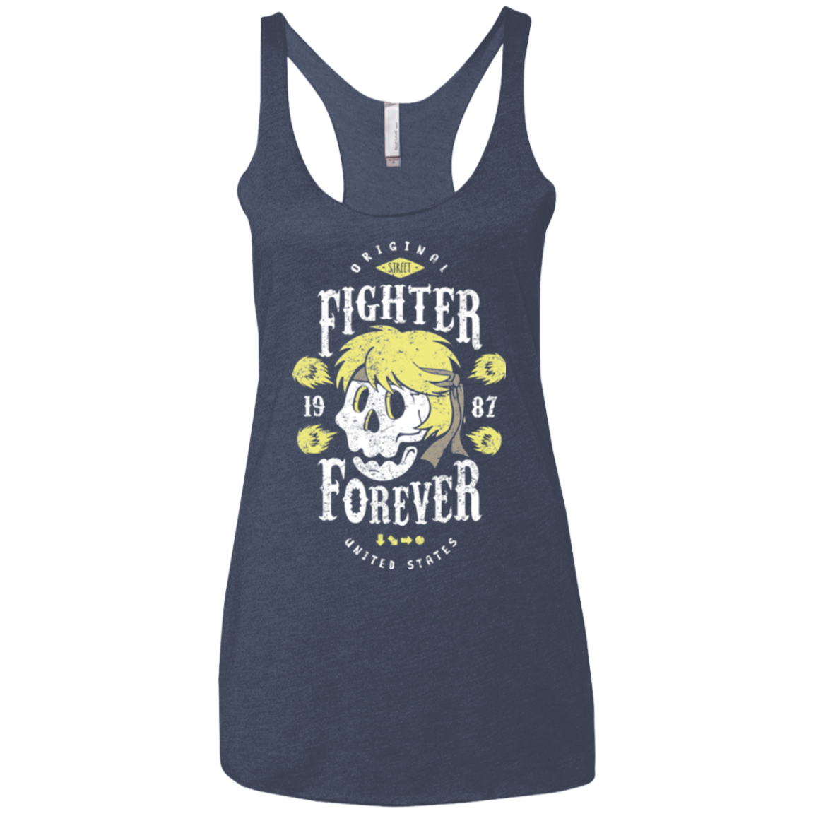 Fighter Forever Ken Women's Triblend Racerback Tank