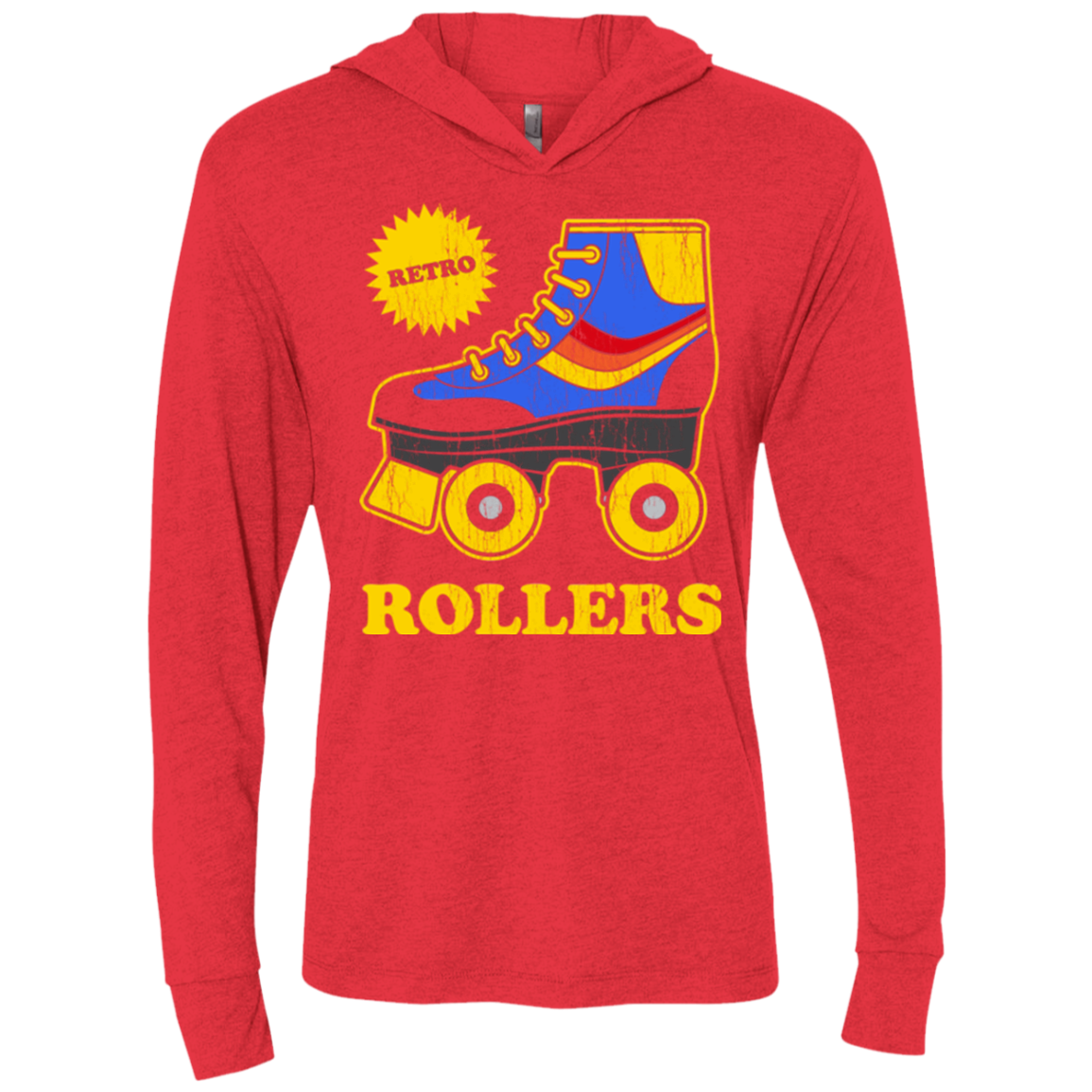 Retro rollers Triblend Long Sleeve Hoodie Tee