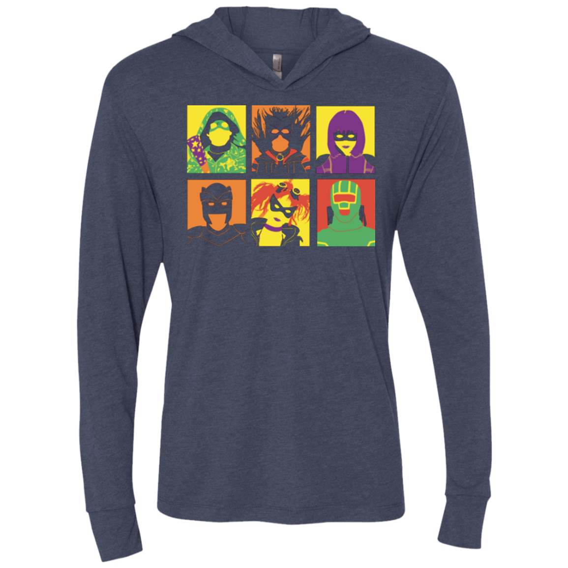 Kick Ass pop Triblend Long Sleeve Hoodie Tee