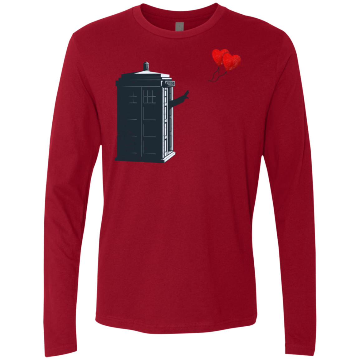 Dr Banksy Heart Balloon Men's Premium Long Sleeve