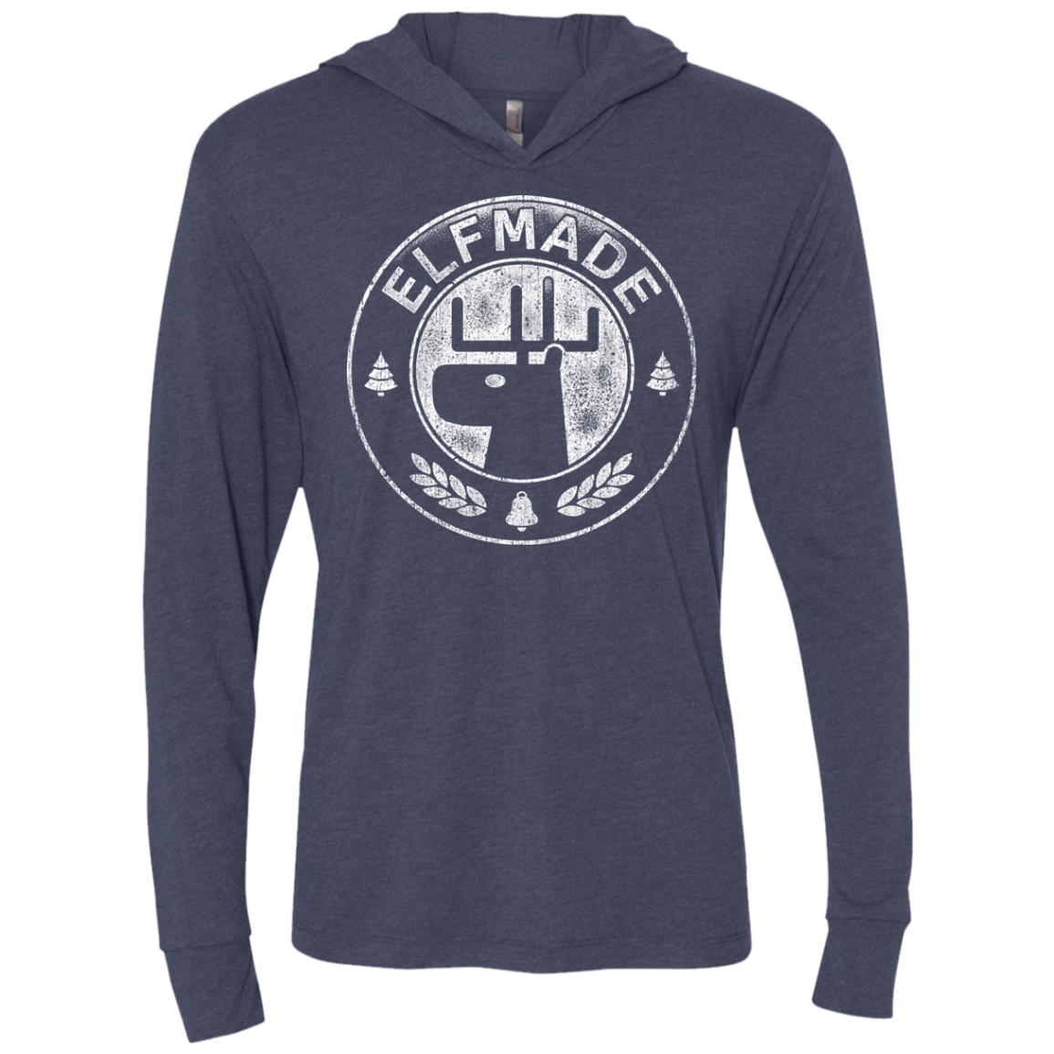 Elf Made Triblend Long Sleeve Hoodie Tee