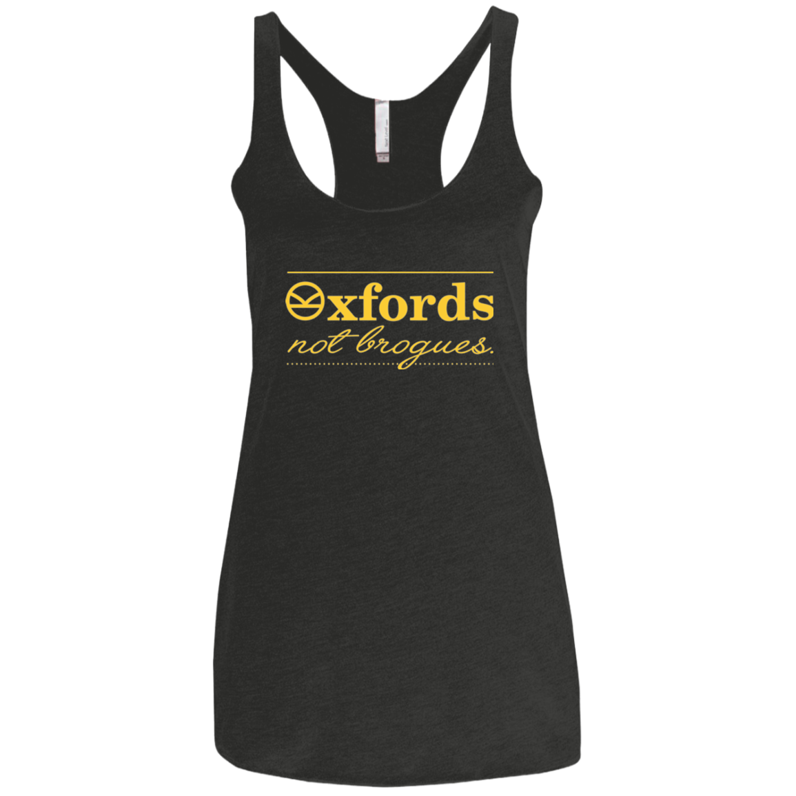 Oxfords Not Brogues Women's Triblend Racerback Tank