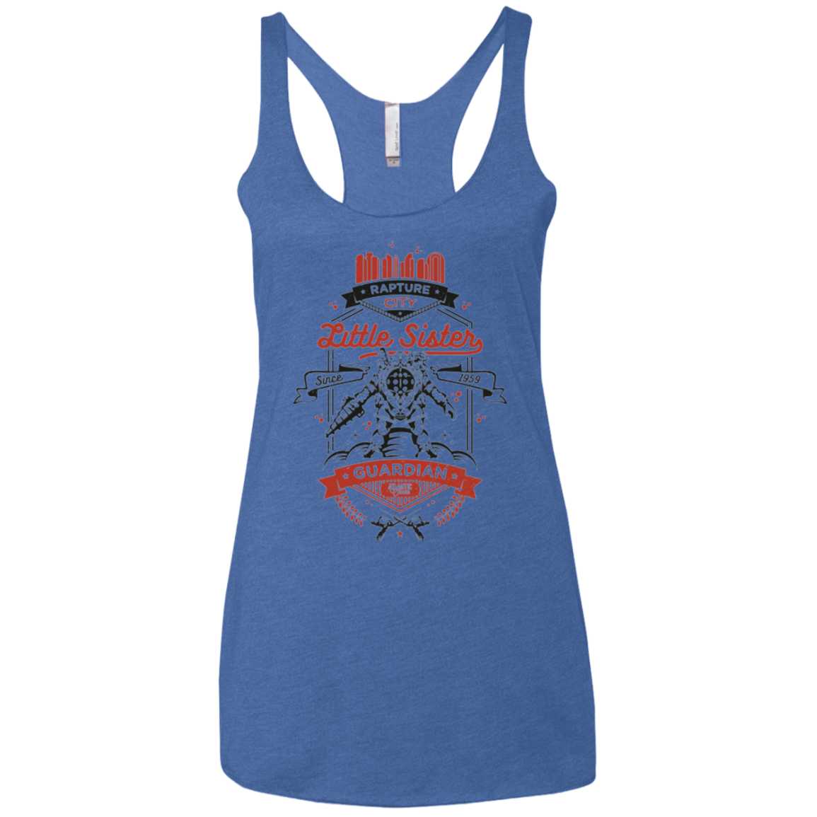 Little Sister Protector V2 Women's Triblend Racerback Tank