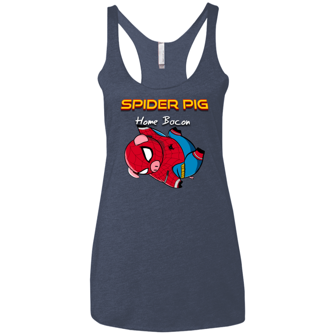 Spider Pig Hanging Women's Triblend Racerback Tank