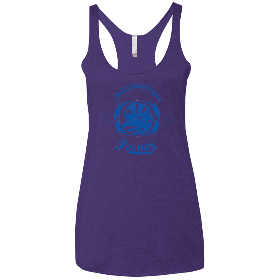 Triceratops Women's Triblend Racerback Tank