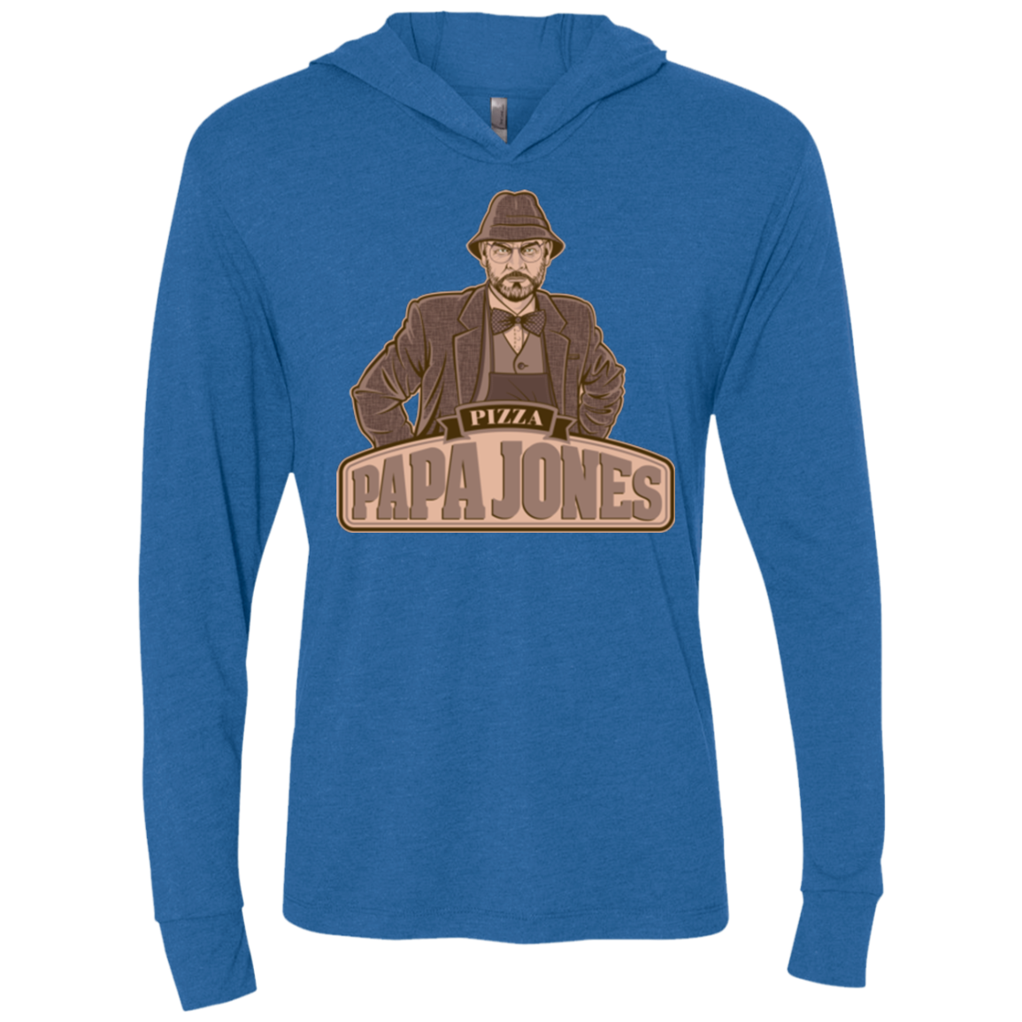 Papa Jones Triblend Long Sleeve Hoodie Tee
