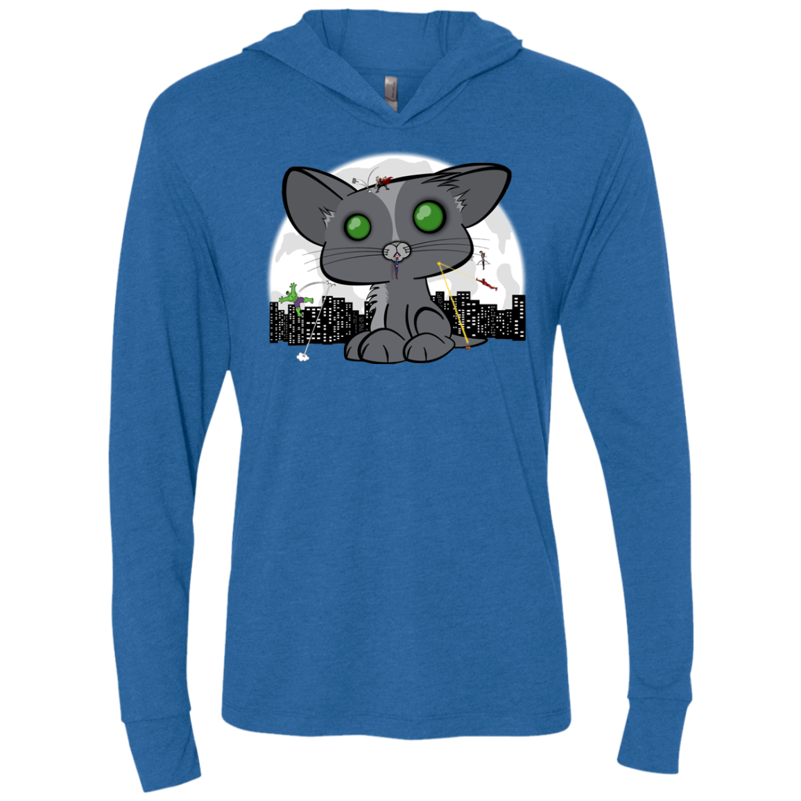 Felinity War Triblend Long Sleeve Hoodie Tee