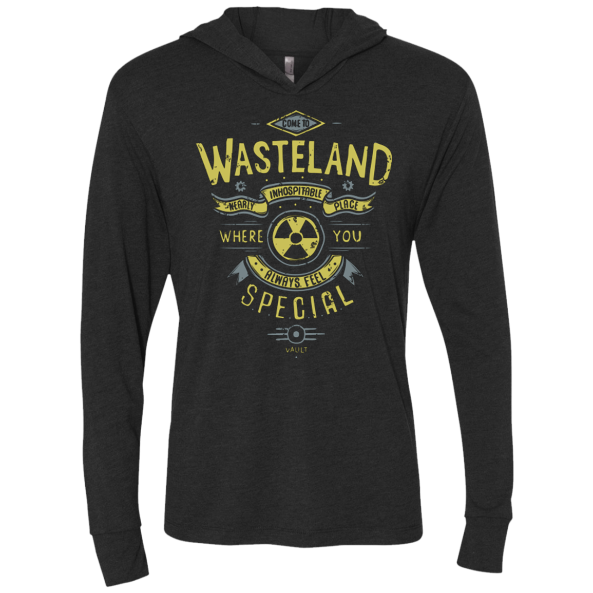 Come to wasteland Triblend Long Sleeve Hoodie Tee