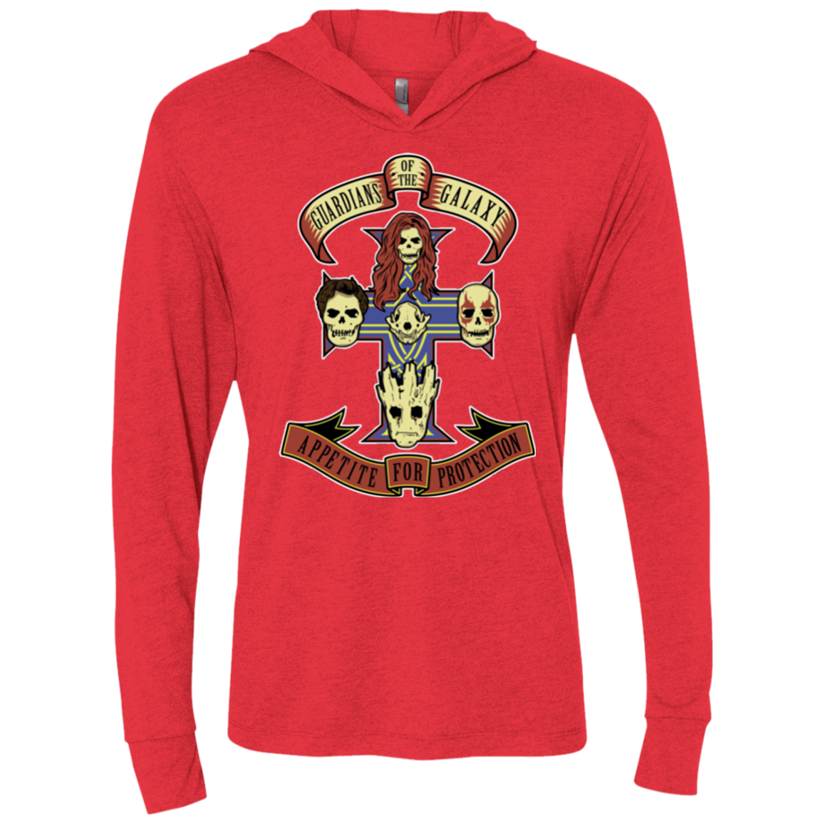 Appetite for Protection Triblend Long Sleeve Hoodie Tee