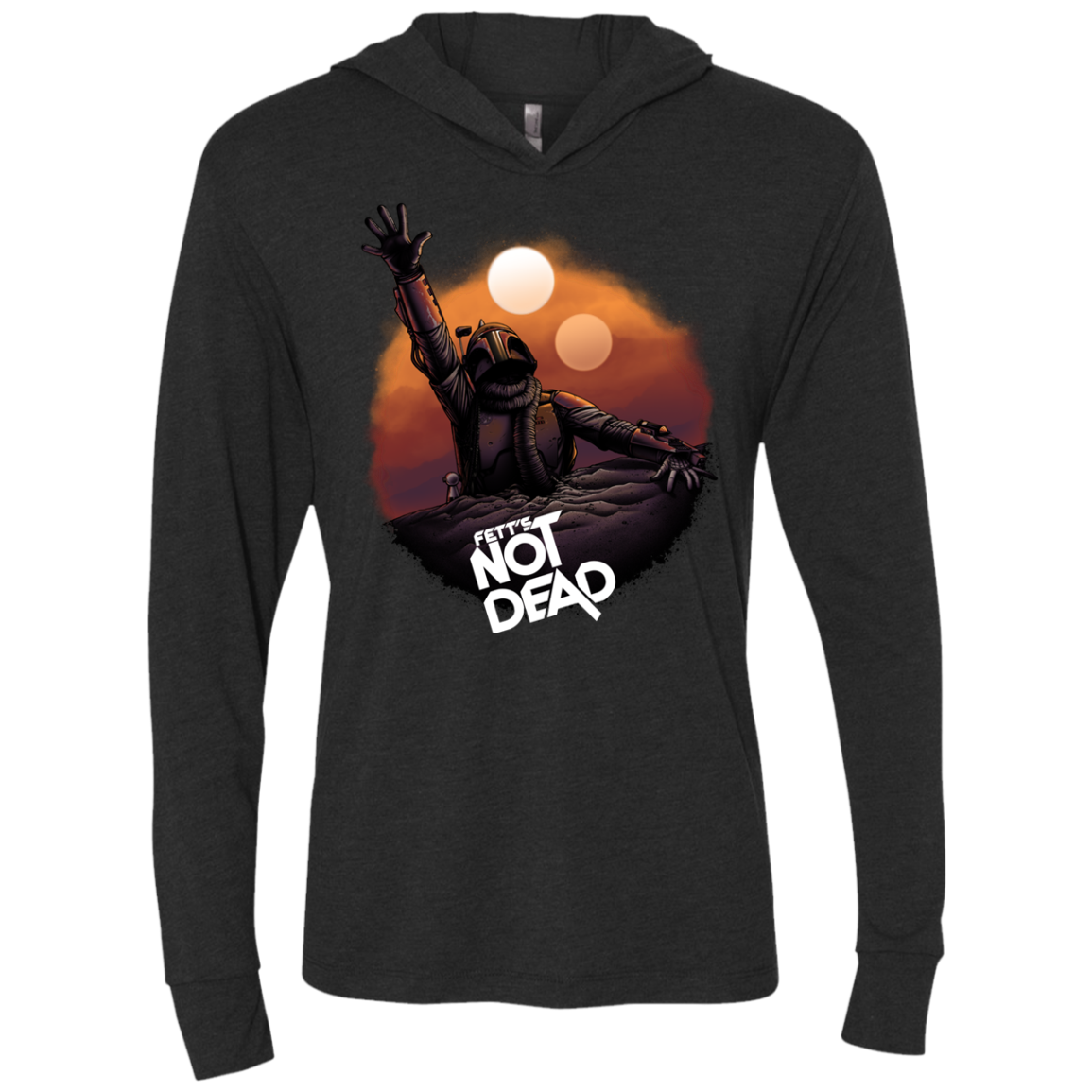 Back From The Pit Triblend Long Sleeve Hoodie Tee