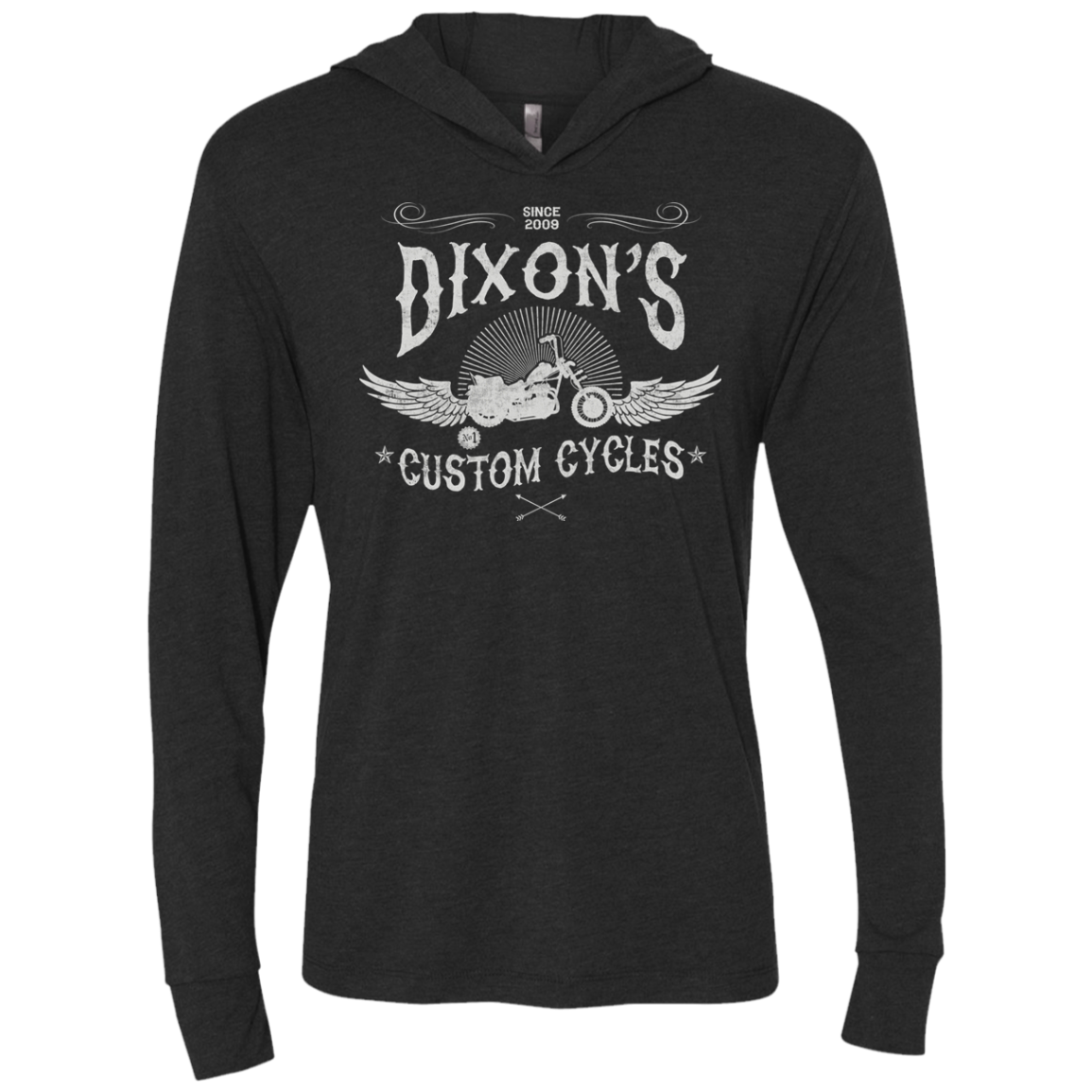 Ride Redneck Ride Triblend Long Sleeve Hoodie Tee