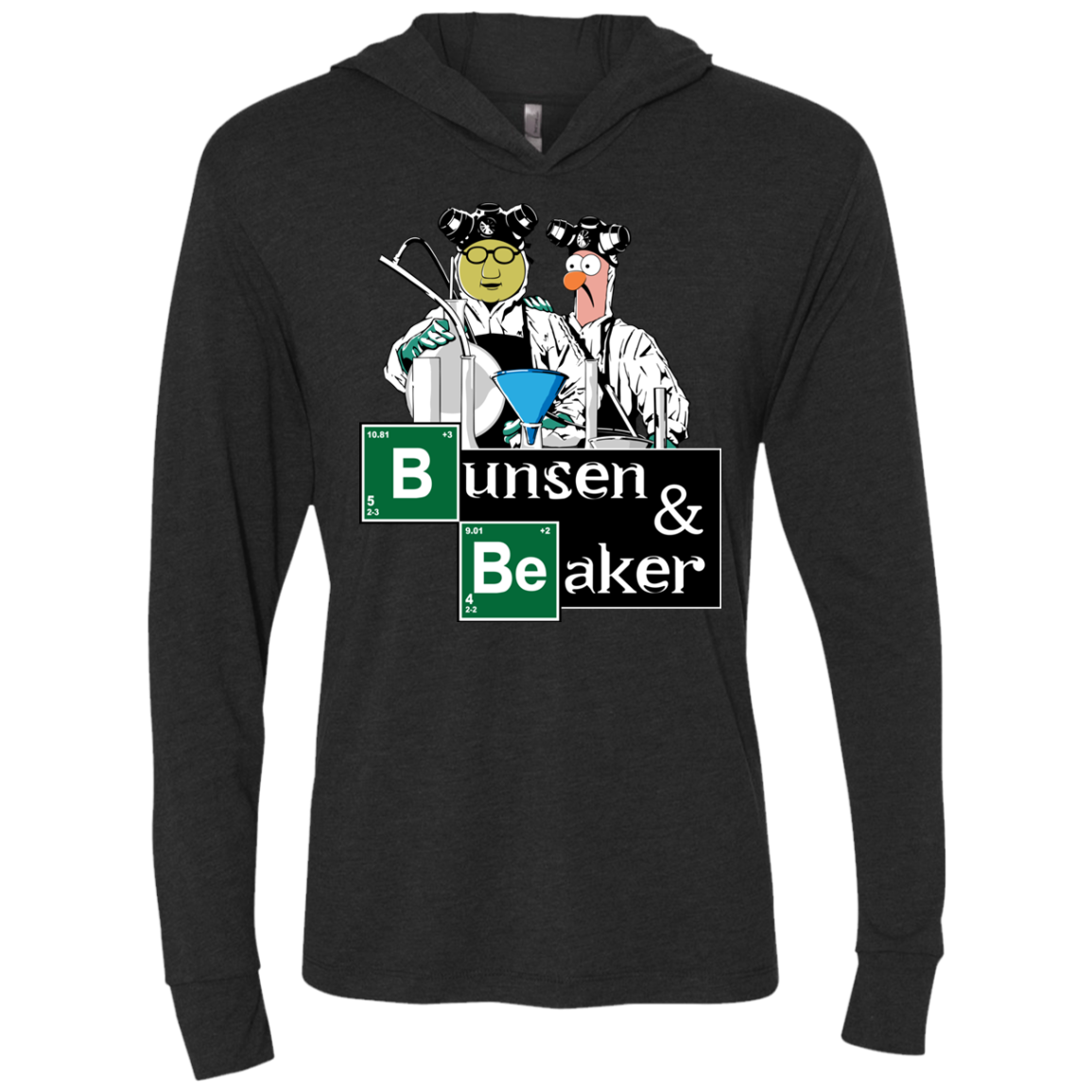 Bunsen & Beaker Triblend Long Sleeve Hoodie Tee