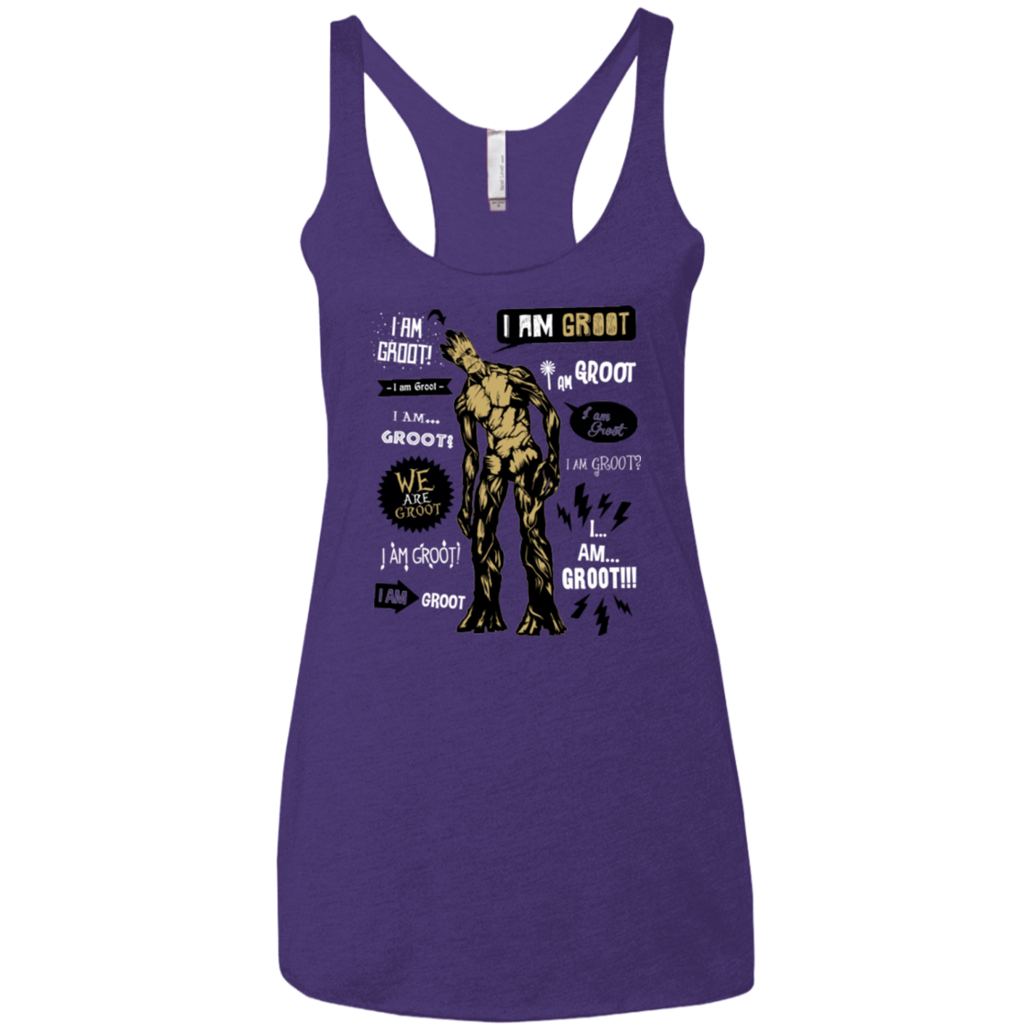 Groot Famous Quotes Women's Triblend Racerback Tank