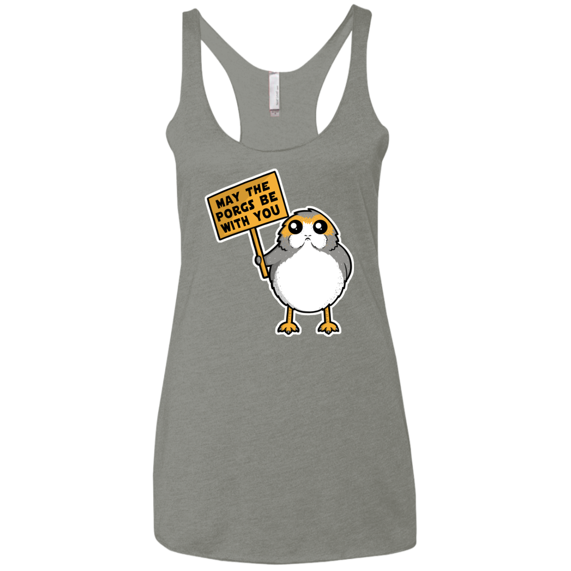May The Porgs Be With You Women's Triblend Racerback Tank