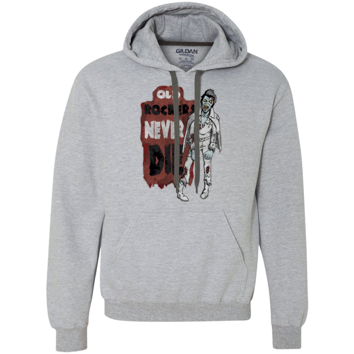 Old Rockers Never Die Premium Fleece Hoodie