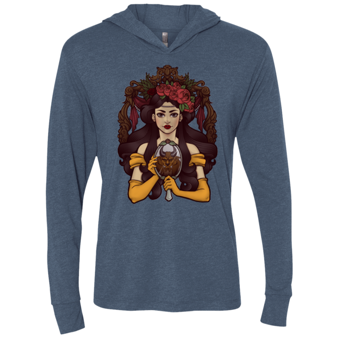 La Bete Triblend Long Sleeve Hoodie Tee