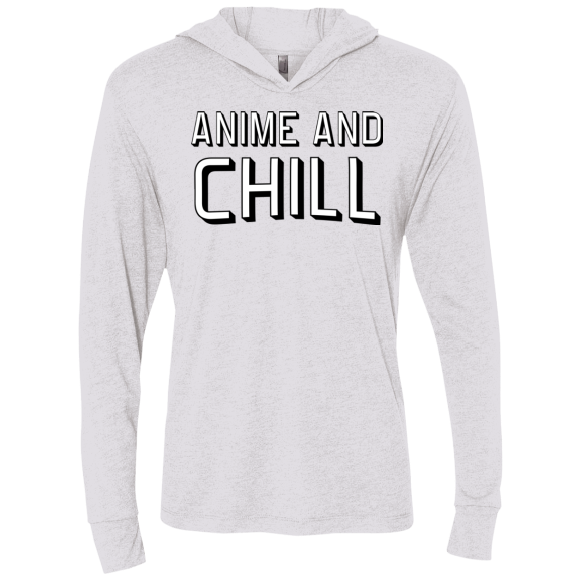 Anime and chill Triblend Long Sleeve Hoodie Tee