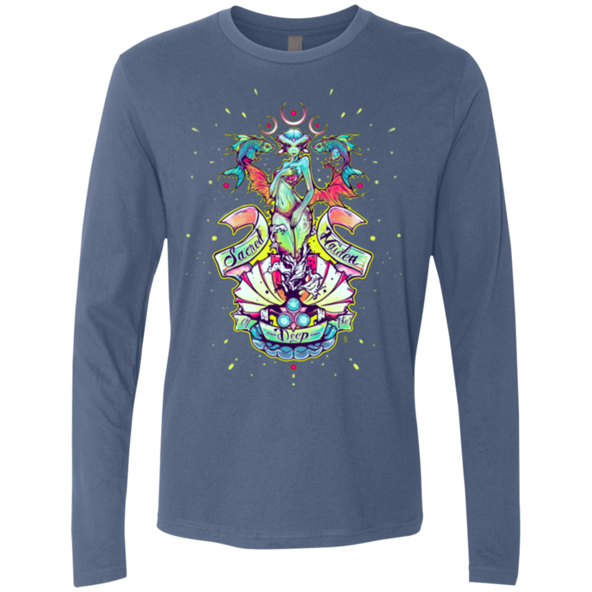 Sacred Maiden of the Deep Men's Premium Long Sleeve