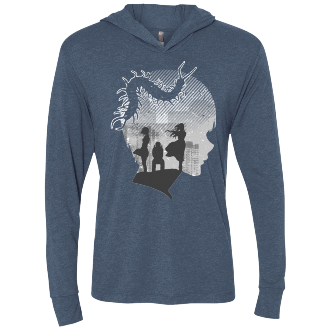 Ghoul in Tokyo Triblend Long Sleeve Hoodie Tee